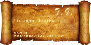 Tiringer Ildikó névjegykártya